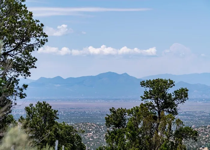 Santa Fe Ridgetop Retreat With 2 Hot Tubs And Views